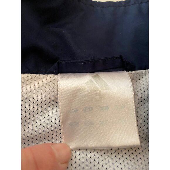 Adidas Notre Dame Windbreaker Jacket Navy Blue Quarter Zip Size XL - Picture 3 of 11